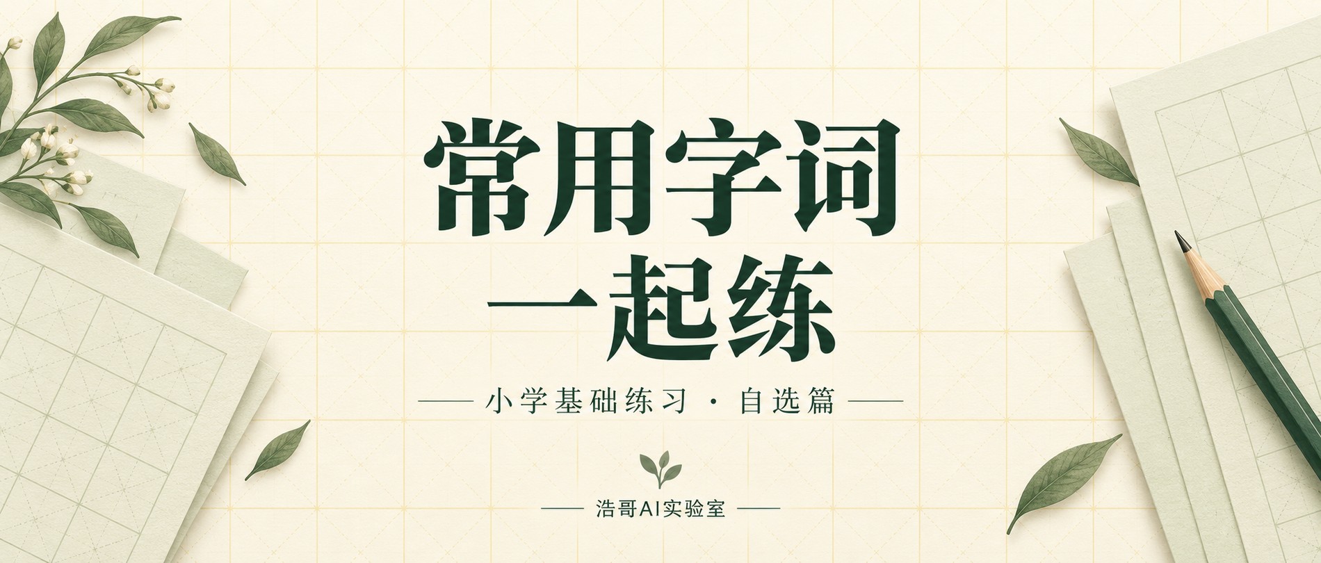 小学常用字词基础练习封面